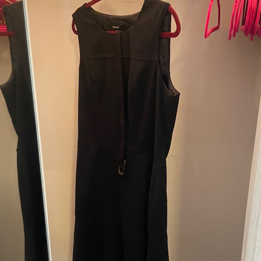 Nine West Black Sleeveless Dress with Front Tie